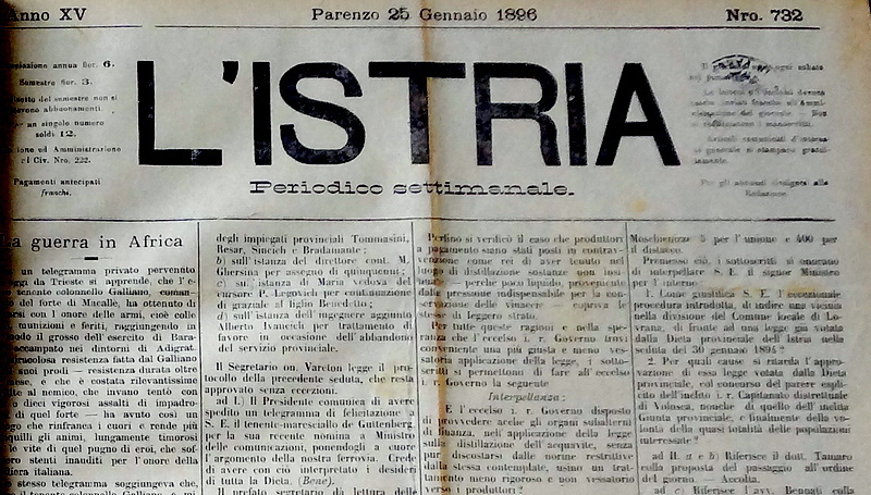 Evo o čemu su pisale porečke novine davne 1896. godine