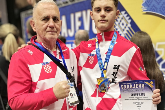 Taekwon-do talent Ricardo Ček osvojio zlato na Europskom prvenstvu u Sarajevu