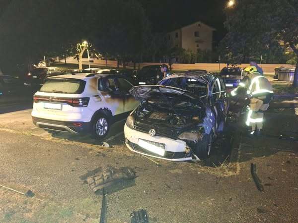 Izgorjela dva vozila (Foto: JVP Poreč)