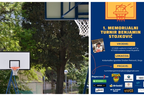 Sve je spremno za 1. Memorijalni košarkaški turnir 'Benjamin Stojković'. Evo što nas očekuje