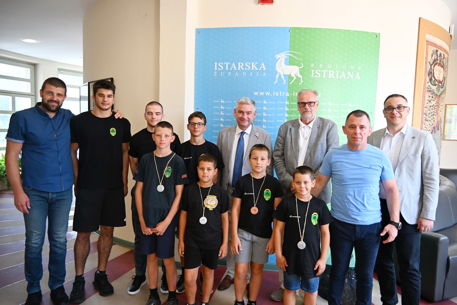 Mladi hrvači 'Istarskog borca' na prijemu kod župana