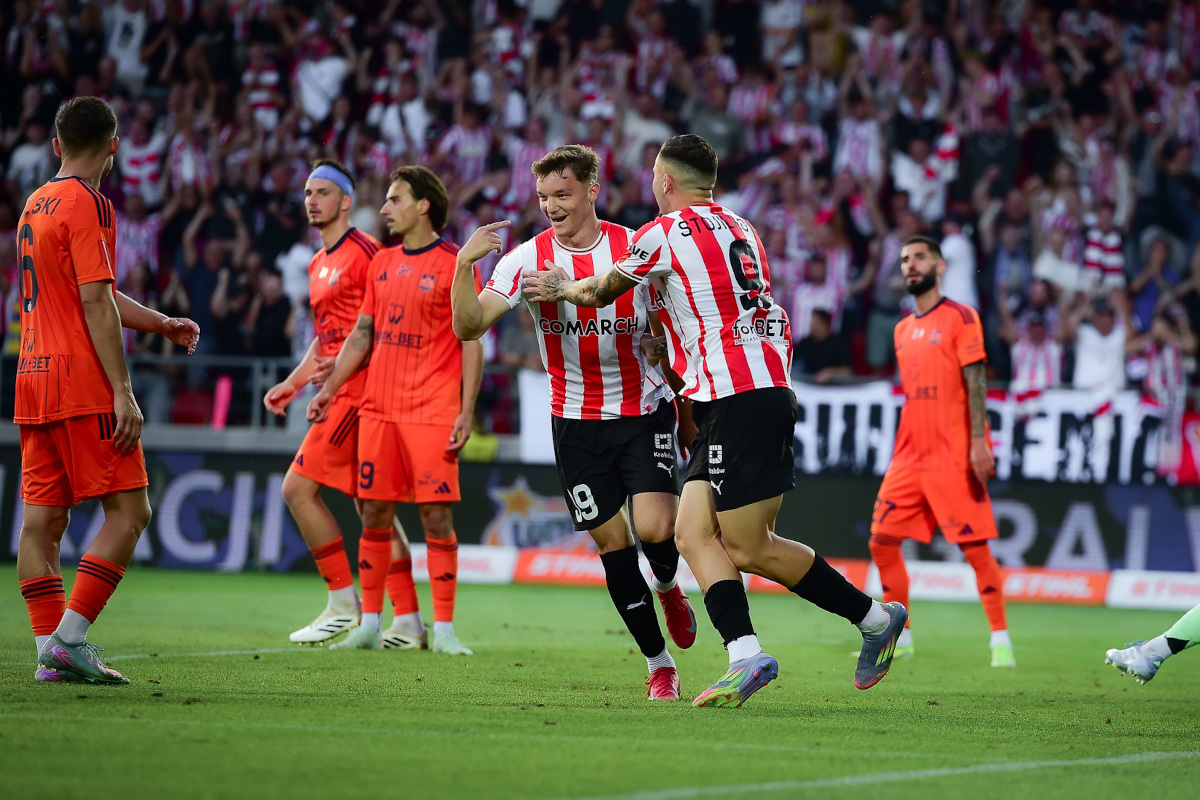 Proslava pogotka Maura Perkovića (foto: Cracovia)
