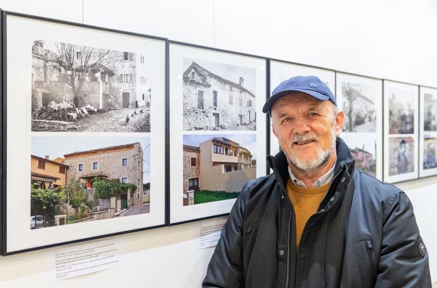 Aldo Pokrajac na otvaranju izložbe "Ni selo, ni grad" (foto: Manuel Angelini)