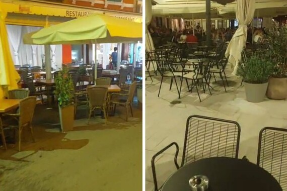 Udarni turistički vikend, subota u 21 sat - terase u Rovinju poluprazne