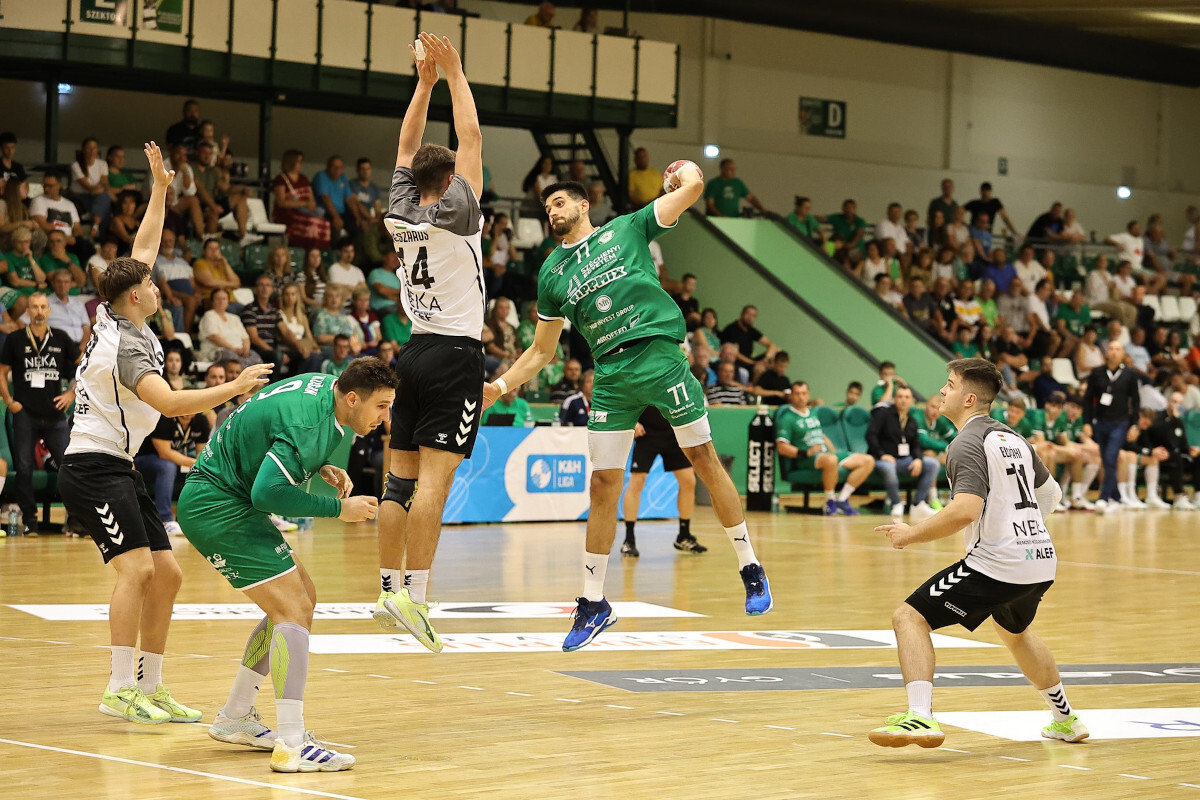 Luka Stepančić i Tomislav Kušan u zelenim dresovima (foto: Györ ETO)