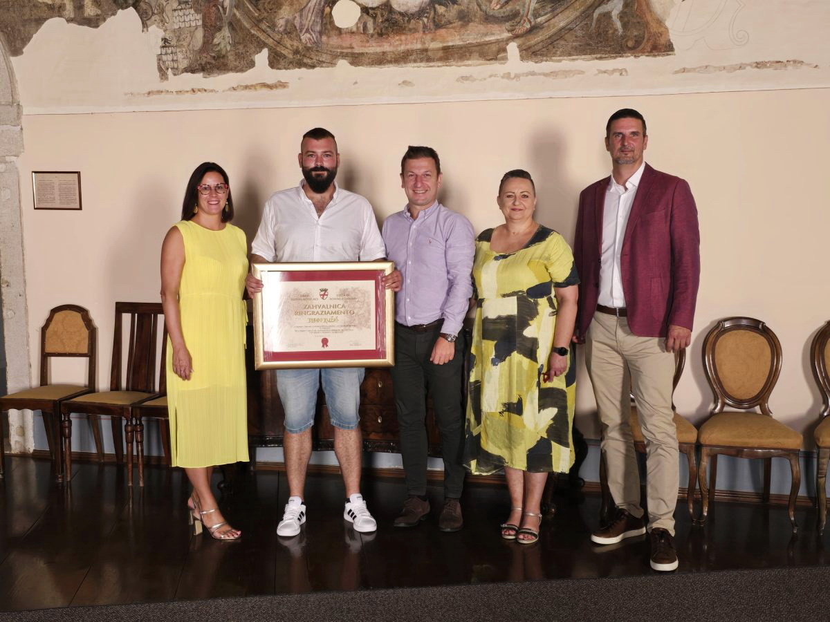 Diego Ružić na prijemu u gradskoj palači