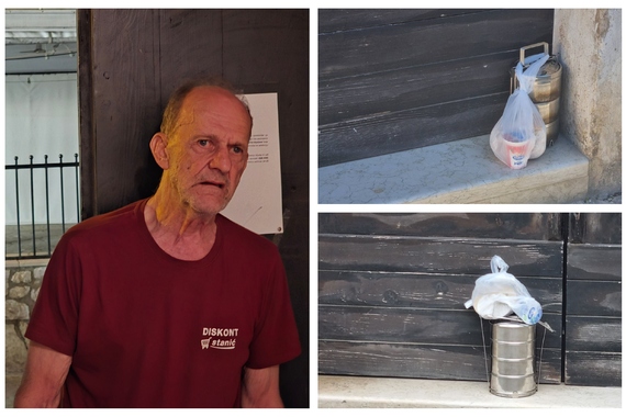 Puljaninu socijalni obrok dostava ostavlja ispred zgrade, na milost i nemilost turistima, prolaznicima, mačkama i psima