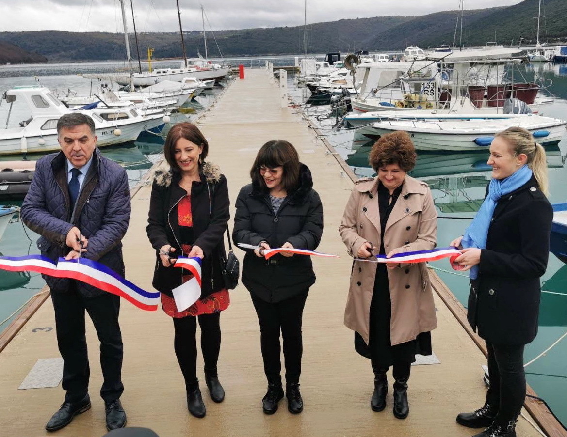Tulio Demetlika i Glorija Paliska na otvaranju nove luke u Trgetu