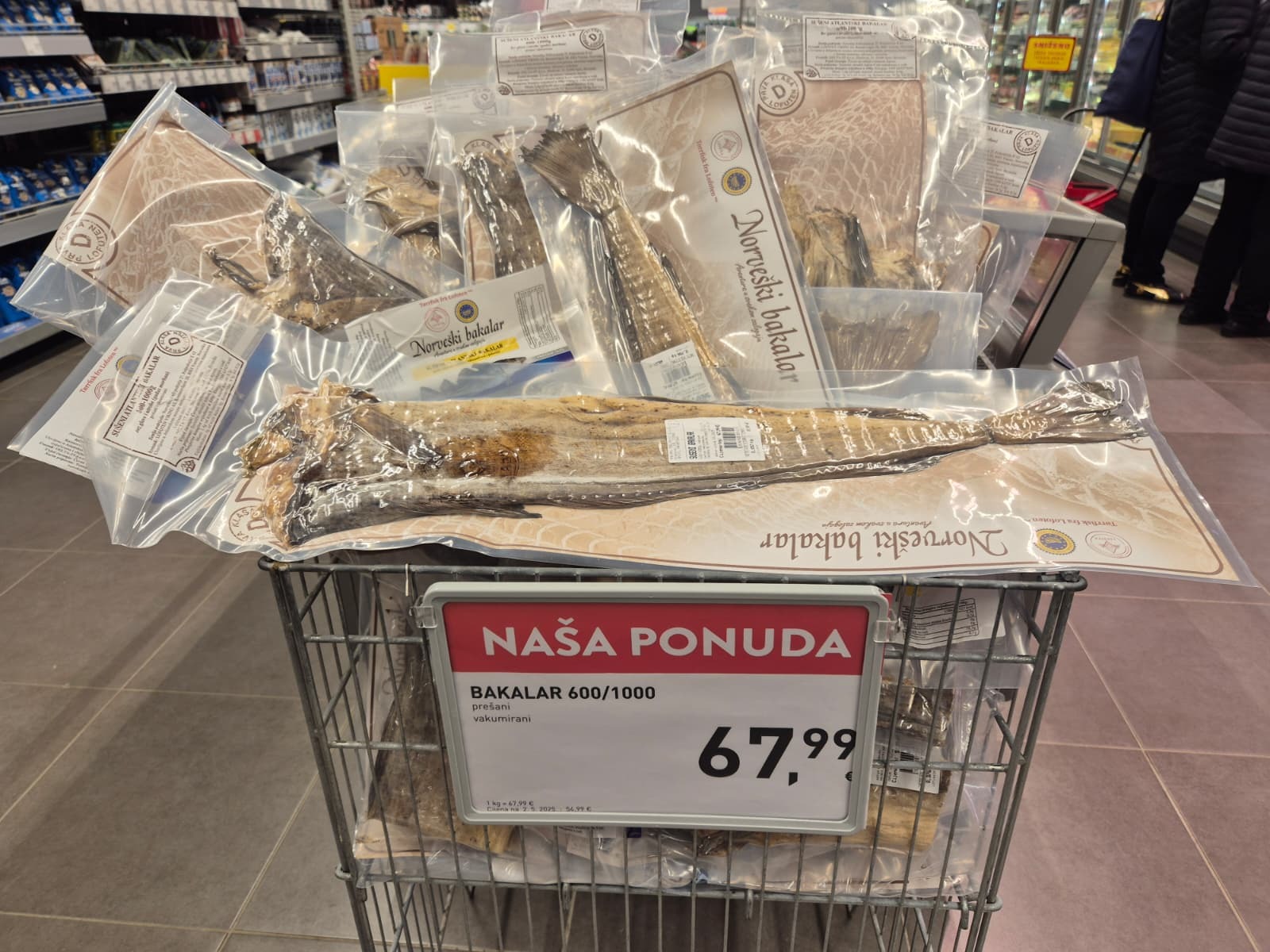Bakalar u jednom supermarketu (Foto: M. Rosanda)