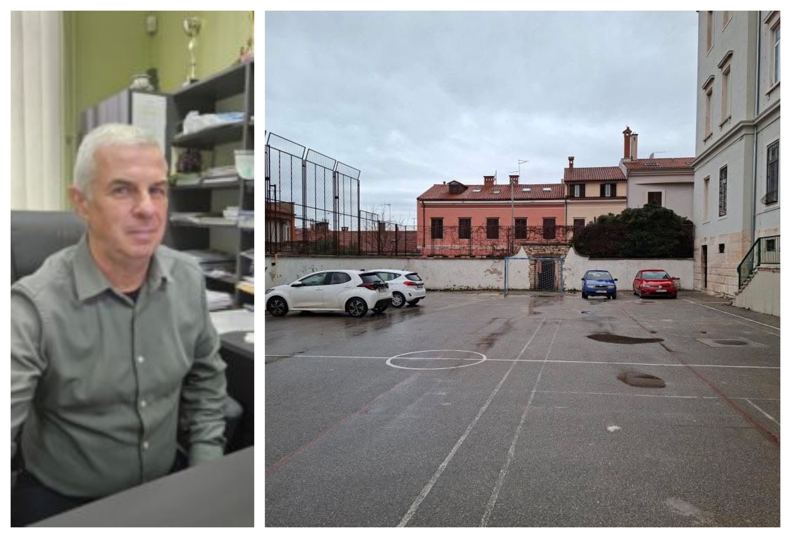 Ravnatelj Cinkopan i dvorište škole