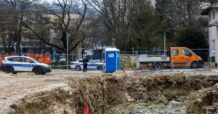 Mjesto na kojem je pronađena bomba (foto: Grad Pazin)   