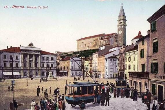 Javni prijevoz austrougarskog Pirana: kratki eksperiment s trolejbusom i tramvaj dugoga života