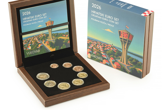Novo izdanje Hrvatske kovnice novca - Euro set Vukovar 2026. u kvaliteti otkova polirana ploča