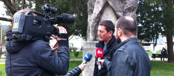Valter Milohanić na konferenciji za novinare
