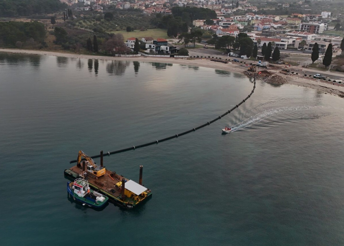 Radovi na ispustu u Fažani (foto: Aglomeracija Pula Sjever)