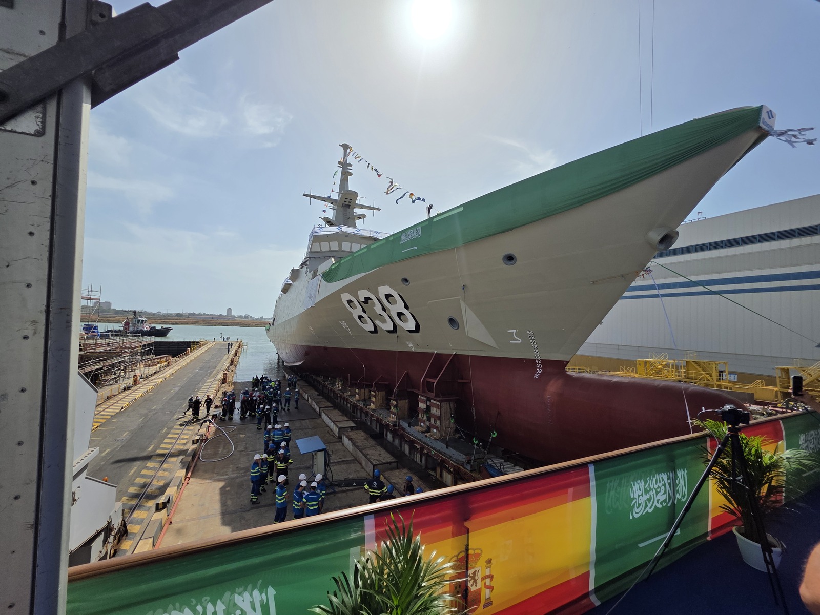 Porinuće korvete Al-Madinah u brodogradilištu Navantia kod Cadiza (foto: Milan Pavlović)