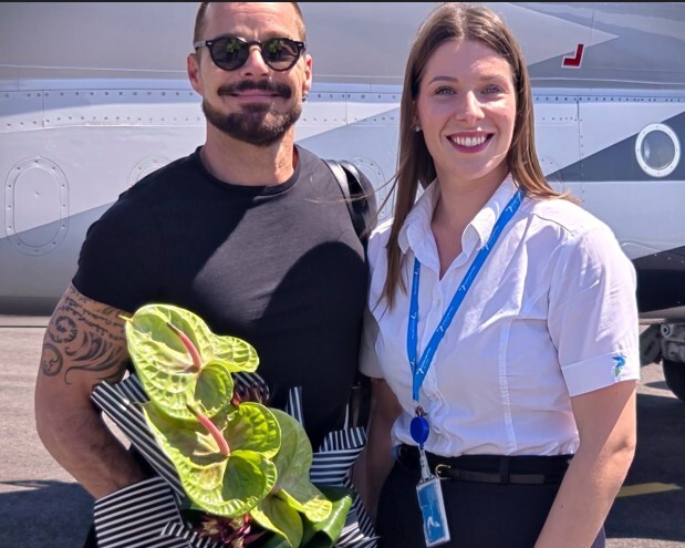 Martin je jučer stigao avionom u Pulu (Foto: Zračna luka Pula)