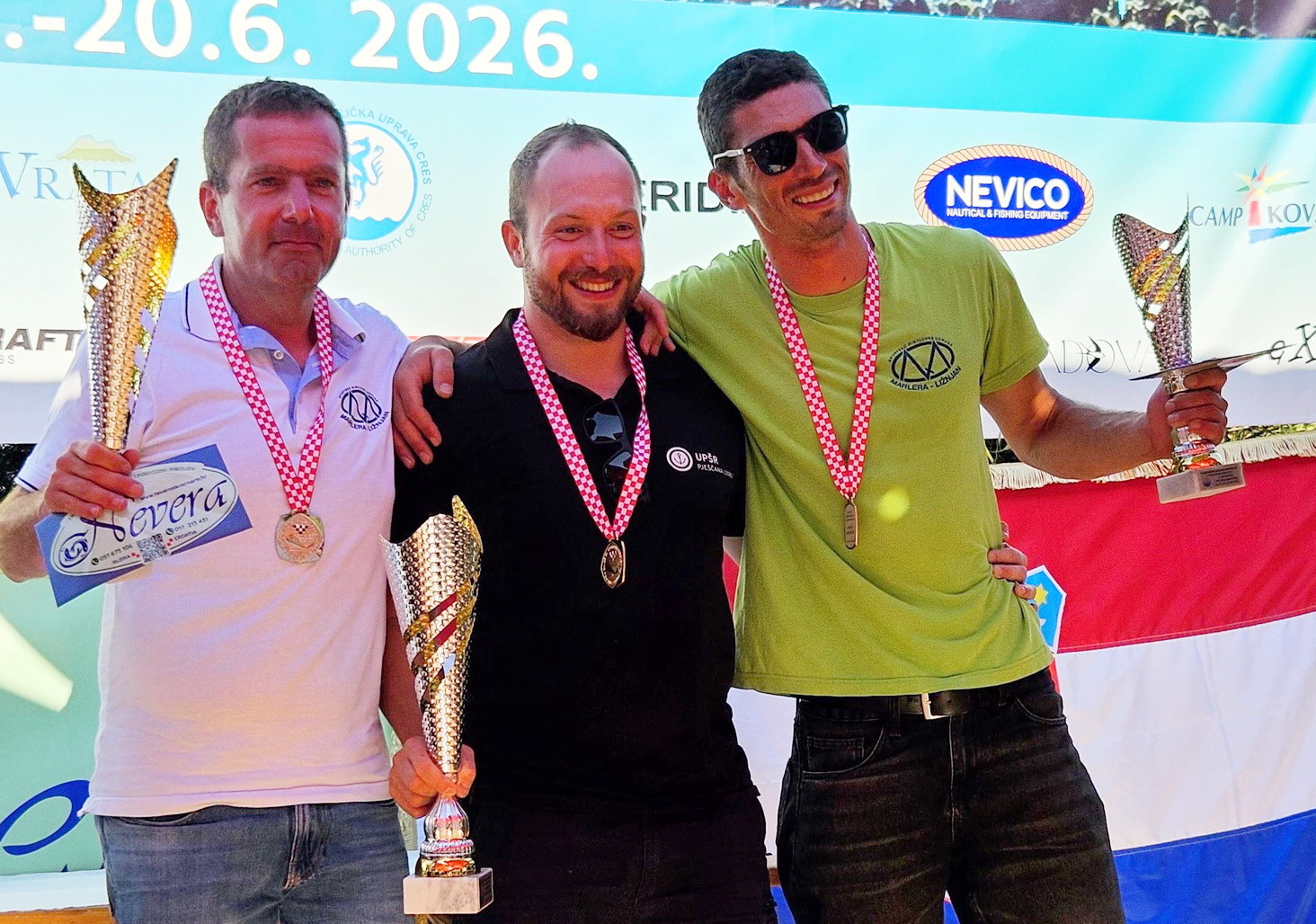 Sandi Peruško, Matej Njavro i Marko Vujčić na postolju