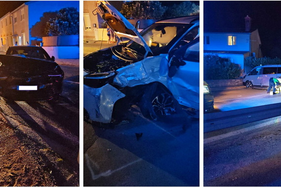Pijan s 1,55 promila izazvao kaos u Vodnjanu: Zabio se u tri automobila, troje ozlijeđenih
