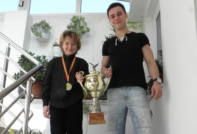 Učenik Oskar Marić i nastavnik Aleks Nadišić