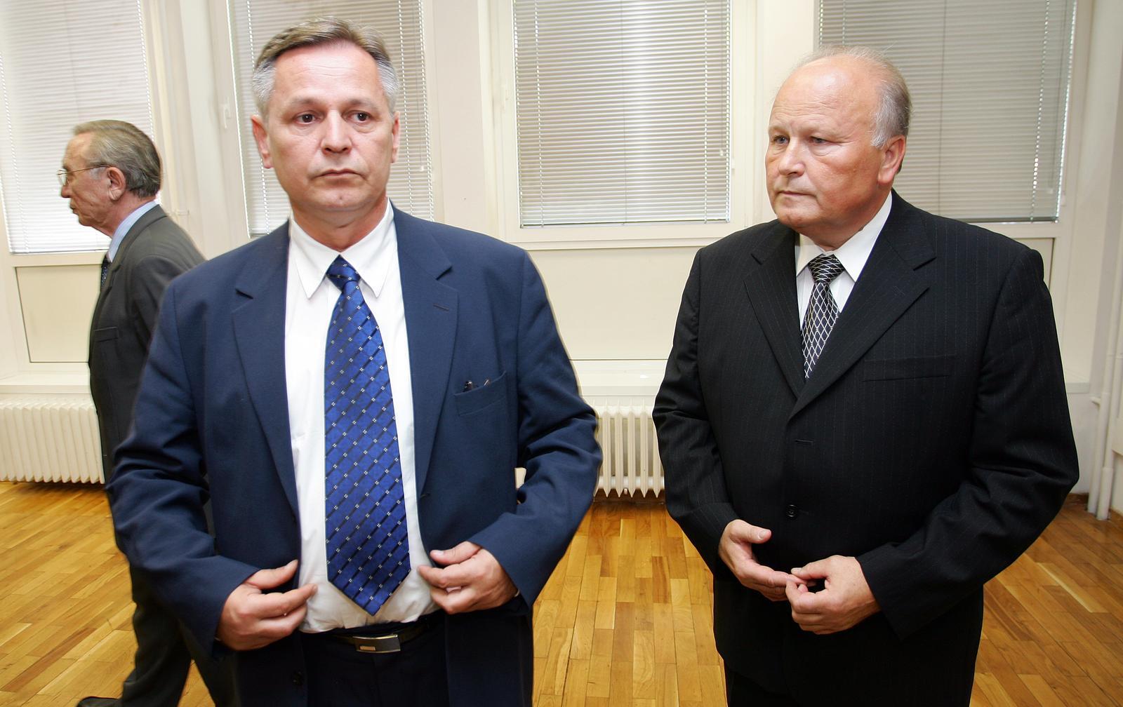 Davorko Vidović i Slavko Linić 29. travnja 2007. na komemoraciji za Ivicu Račana (Foto: Slavko Midzor/PIXSELL 
