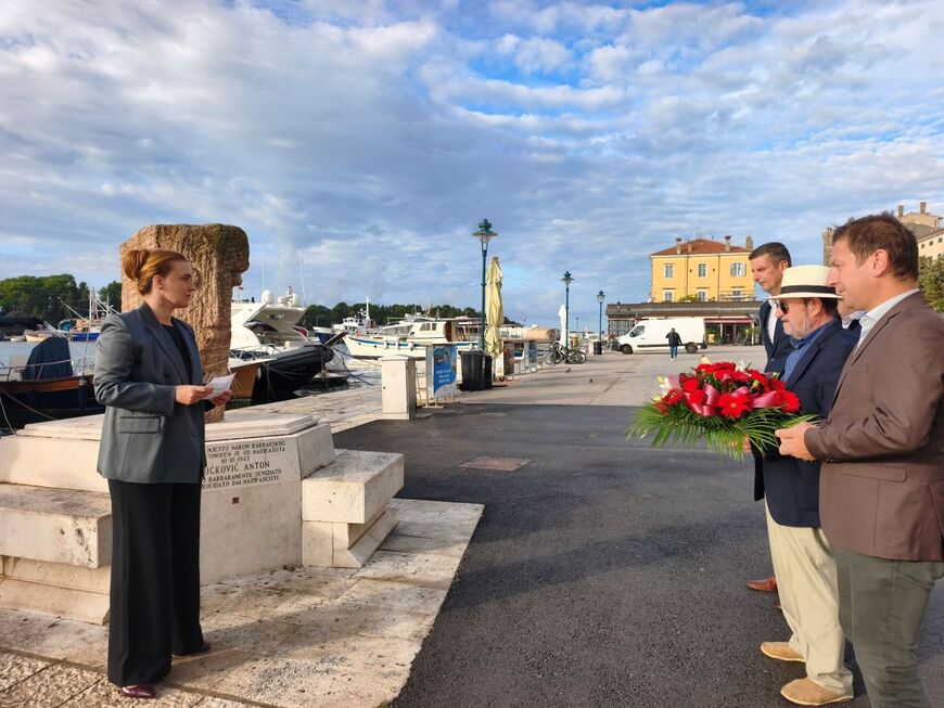 ROVINJ Komemoracija u spomen na antifašista Antona Bučkovića, pripadnika Prve istarske brigade 