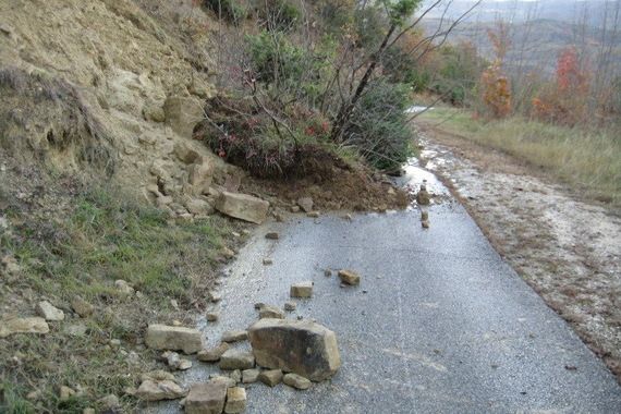 Velike količine kiše prouzročile odrone na Pazinštini
