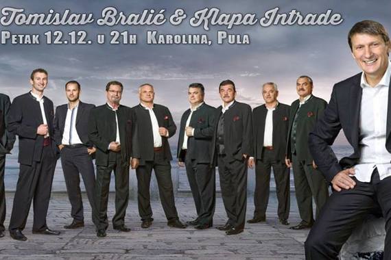 Tomislav Bralić i klapa Intrade u petak na pulskoj Karolini
