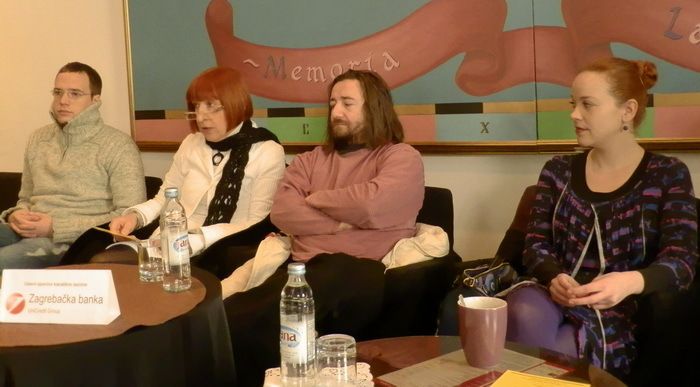 Glumac Rade Radolović, Gordana Jeromela Kaić, redatelj Mario Kovač i glumica Dora Lipovčan