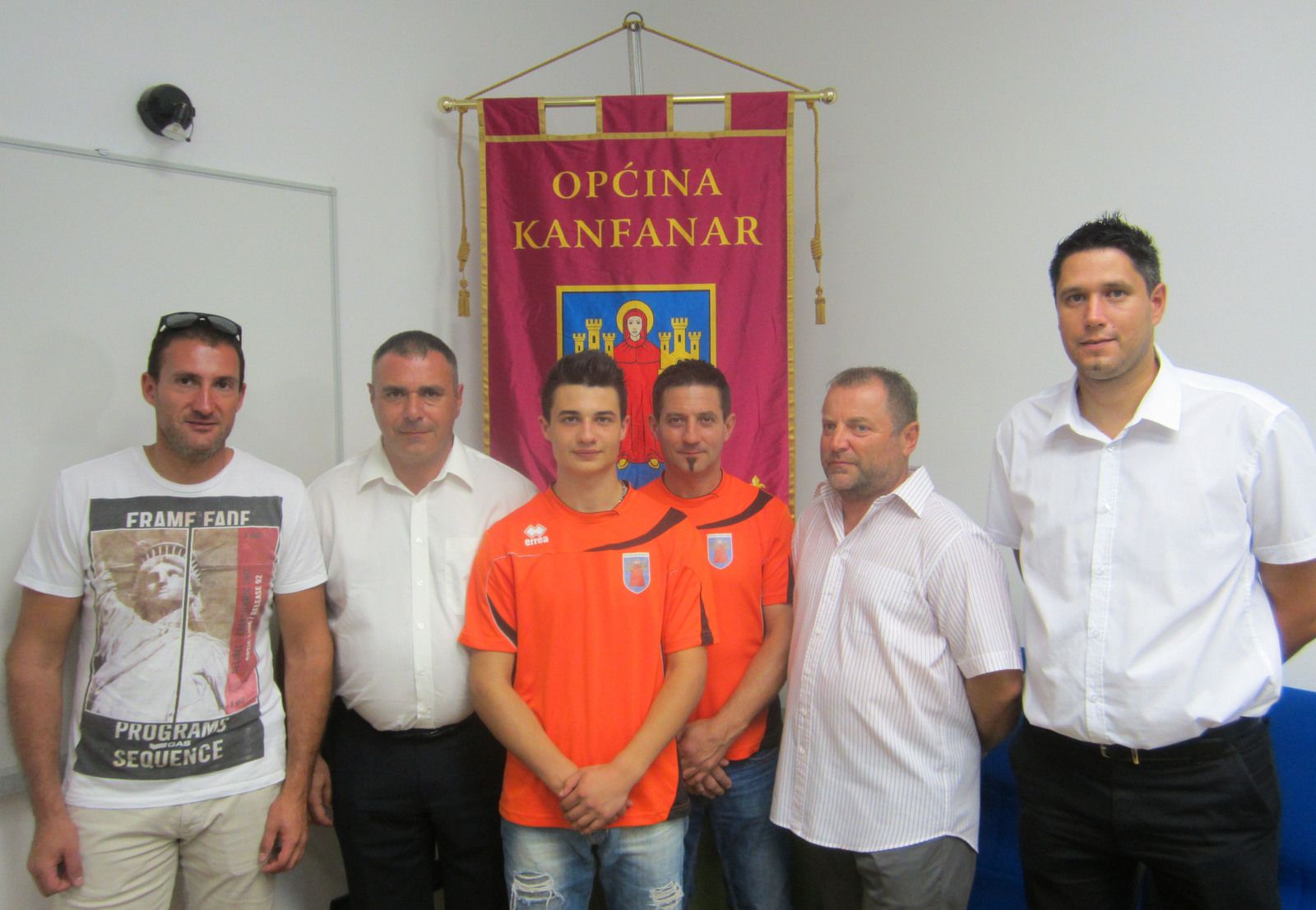 Alen Čekić na prijemu u Općini Kanfanar