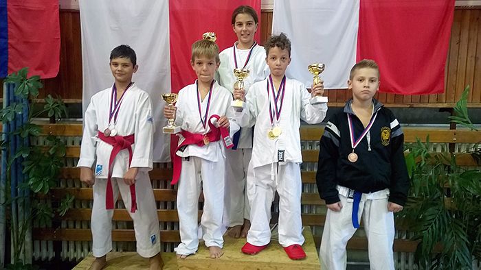Najmlađa peteročlana ekipa Karate kluba Lav iz Pule