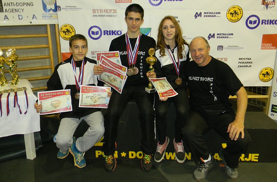 Antonio Jurman, Marko Džin, Ema Višković i trener Edi Višković