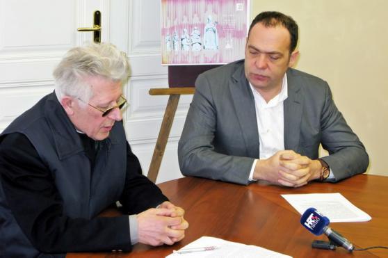 Marijan Jelenić i gradonačelnik Vodnjana Klaudio Vitasović