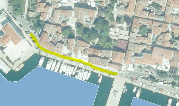 Dio zatvoren za promet označen je žutom bojom