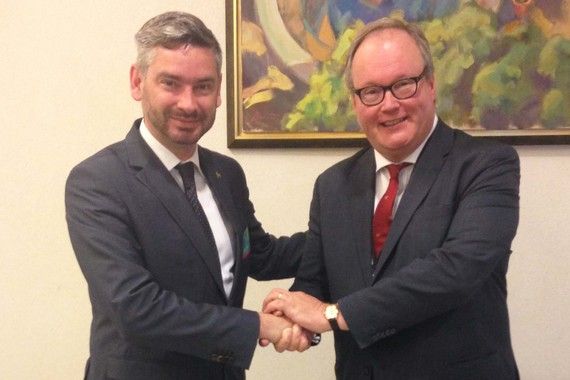 Miletić s predsjednikom europskih liberala Hansom van Baalenom