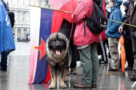 U Trstu opet mahali jugoslavenskim zastavama