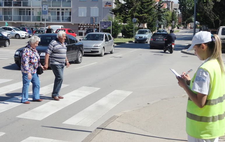 Akcija je provedena na četiri pješačka prijalaza