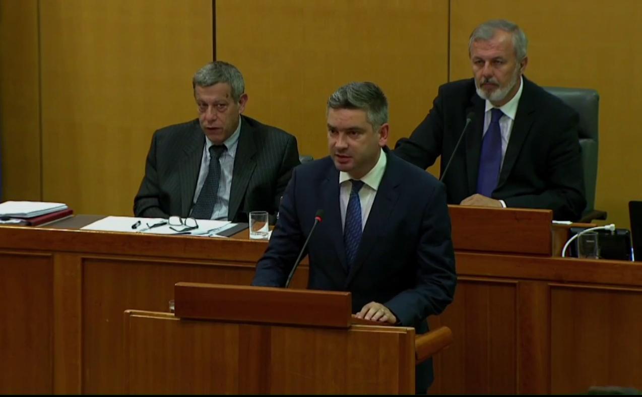 Boris Miletić na zasjedanju Sabora