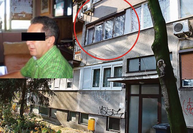 Tibor Novak i zgrada u kojoj je živio na Trešnjevci (foto: LinkedIn/Jutarnji list)