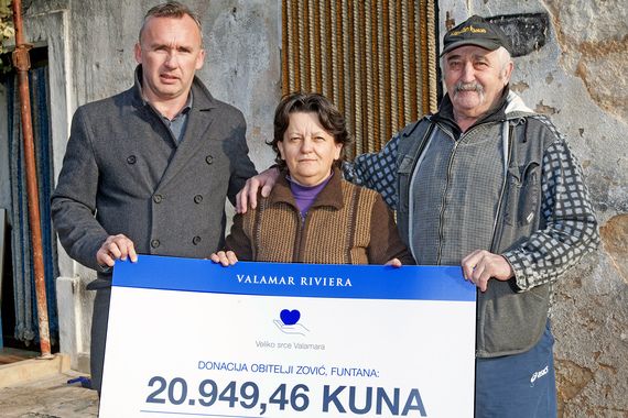 Valamar donirao obitelj čija je kuća stradala u požaru