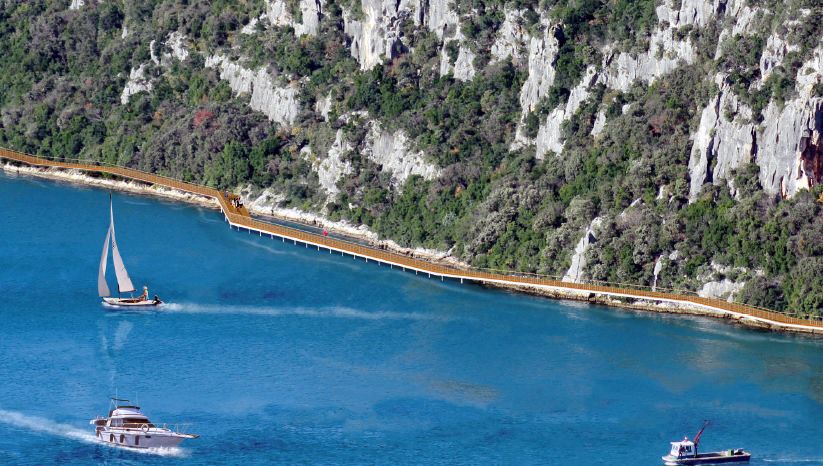 Vizualizacija obalne šetnice u Limskoj dragi