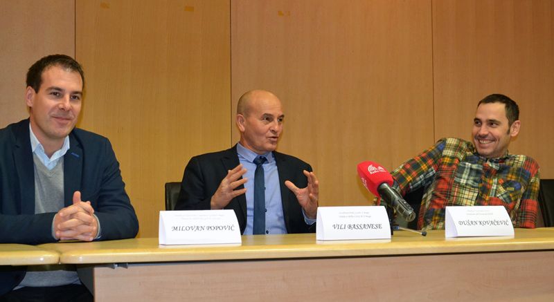 Milovan Popović, Vili Bassanese i Dušan Kovačević