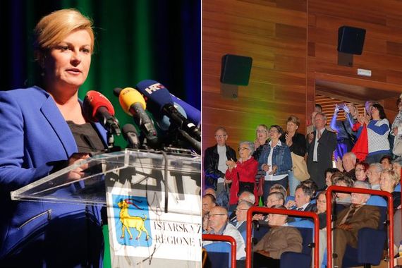 Predsjednicu u Pazinu izviždali jer je naglasila doprinos svećenstva sjedinjenju