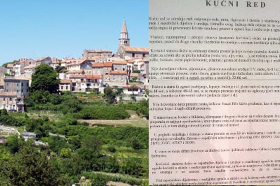 Bizarni Kućni red zgrade na Bujštini: 'Ne ispuštajte mirise od požara'