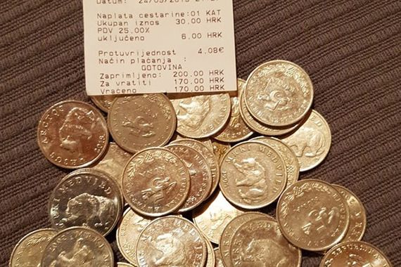 Vratili joj 170 kuna u kovanicama: 'Počet ću nositi kesu'