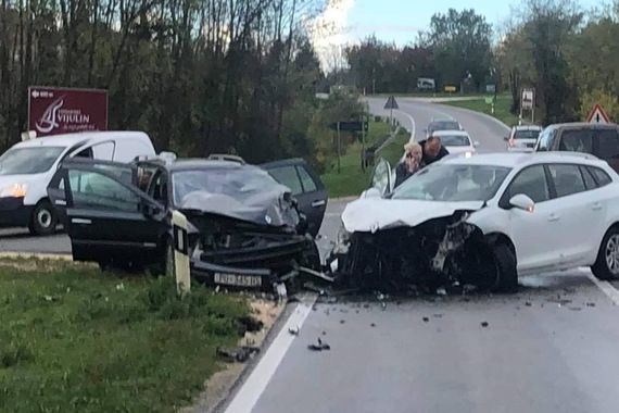 Sudar kod Tinjana: Na teren su izašli vatrogasci