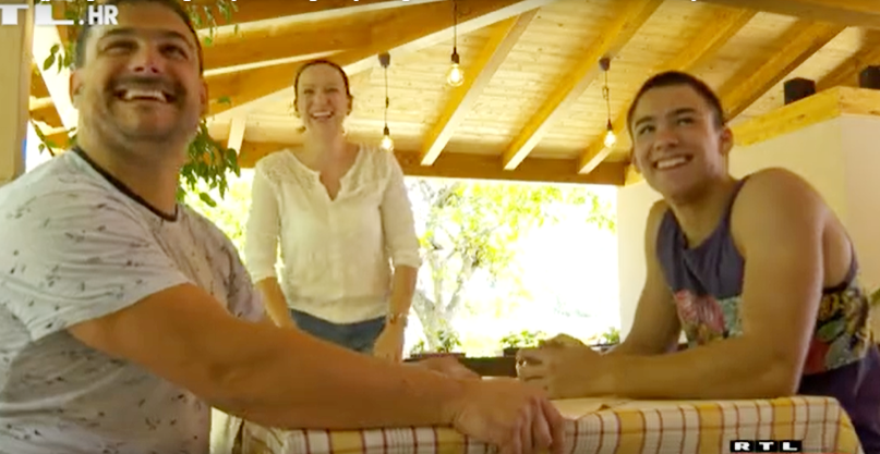 Tata Danijel, mama Karmen i Paulo Krbavac (foto: RTL)