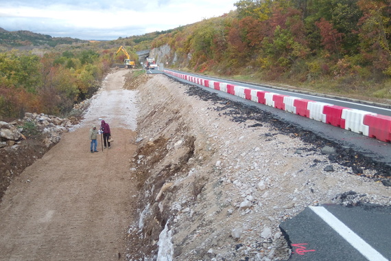 Na cesti za Rijeku kod Vranje gradit će se novi potporni zid