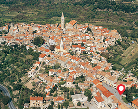 Mjesto okupljanja označeno je crvenim krugom (foto: www.coloursofistria.com)