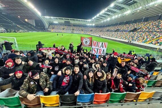 Rekordan broj istarskih milanista u subotu u Udinama! (galerija)